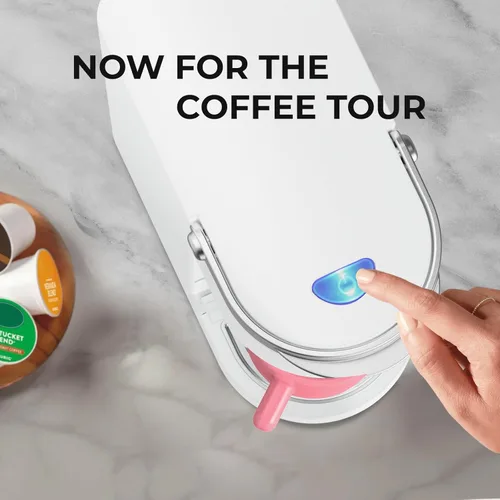 Miniatura 7 de Chulux Cafetera delgada de una sola porción para cápsulas K Pod, cafetera de una taza se ajusta a tazas de viaje de 7.3", máquina de café con Blanco
