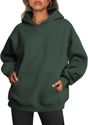Miniatura 109 de Trendy Queen - Sudaderas extragrandes con capucha para mujer, suéteres de manga larga, sin botones, de vellón, de otoño, ropa de invierno