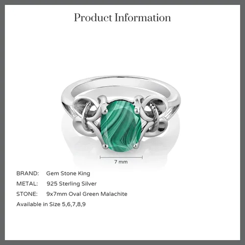 Miniatura 139 de Gem Stone King Anillo de compromiso ovalado con piedra natal para mujer, plata de ley 925, ovalado de 0.354 x 0.276 in, anillo de compromiso