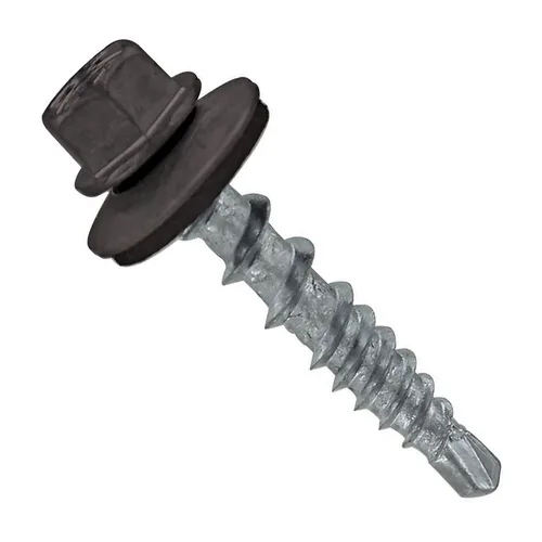 Miniatura 47 de Fasteners Plus ST Fastening Kwikseal Woodbinder Tornillos de Metal a Madera #10 X 1 Burgundy con Arandela de Goma EPDM, 250 Unidades - Diseñados