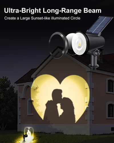 Miniatura 2 de Focos solares impermeables para exteriores, luces LED ultra brillantes para árbol, bandera, césped, estatua, piscina, jardín, casa, pared, patio