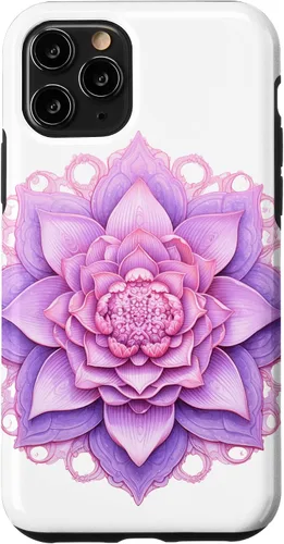 Miniatura 10 de iPhone 13 Pro Max Lotus Flower Mandala Circle Pink Yoga Meditation Case