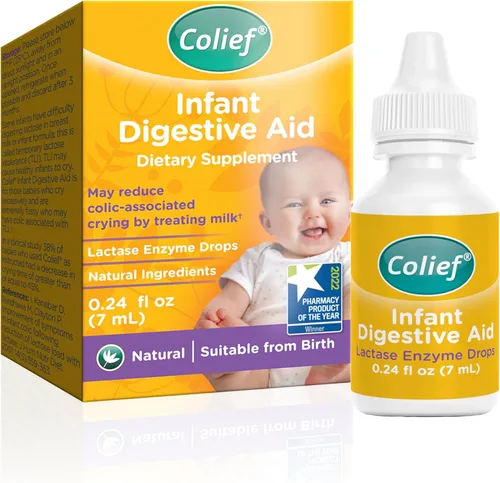 Colief Ayuda digestiva infantil | Gotas de gas para bebés | Alivio natural y seguro de gases infantiles | Reduce los cólicos del bebé, hinchazón
