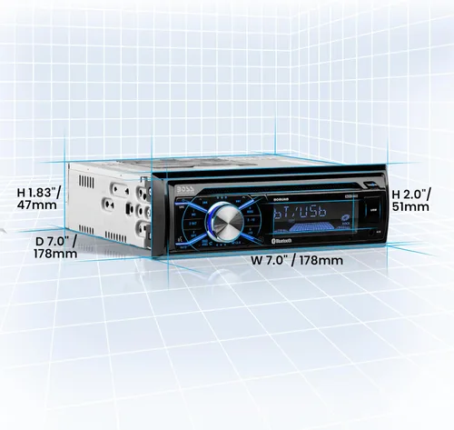 Miniatura 6 de BOSS Audio Systems 508UAB Estéreo para Auto - Single DIN, Bluetooth, Reproductor de CD, Receptor de Radio AM/FM, Entrada Auxiliar, USB, Micrófono