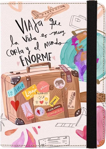 Miniatura 15 de Soporte para pasaporte, bonita funda para pasaporte, cartera de viaje con ranuras para tarjetas de crédito, cartera de pasaporte RFID impermeable
