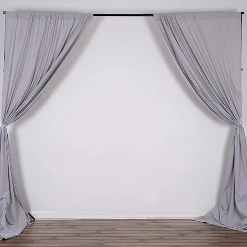 Miniatura 21 de Efavormart - Paquete de 2 cortinas de fondo ignífugo de amatista violeta de 10 x 10 pies, resistentes y sin arrugas, para eventos teatrales y galas