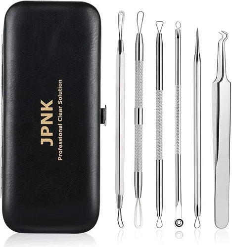 JPNK Kit de eliminación de puntos negros, comedones y acné Plateado