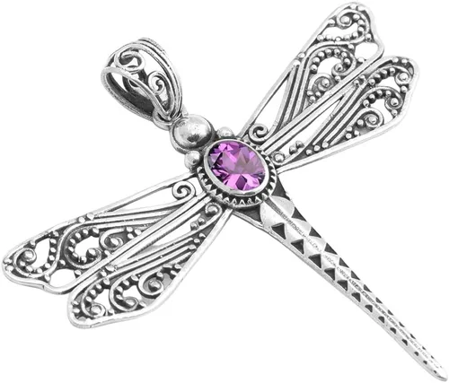 Miniatura 18 de Collar de plata de ley 925 para mujer, collar con colgante de piedras preciosas auténticas, collar con colgante hipoalergénico para regalo