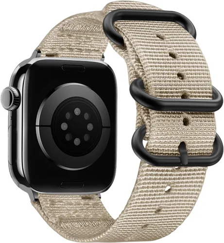 Miniatura 13 de Youther Correa de nailon compatible con Apple Watch Band de 1.654 in 1.732 in 1.772 in 1.811 in 1.929 in 1.496 in 1.575 in 1.614 in, correa