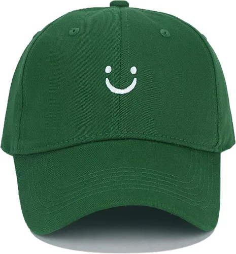 Miniatura 15 de Umeepar Gorra de béisbol con cara sonriente para mujeres y hombres, ajustable, de perfil bajo, de algodón, sin estructura, para papá