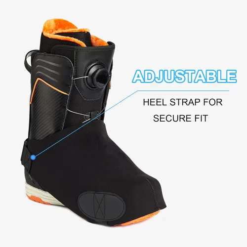 Miniatura 4 de Qchengsan Fundas para botas, cubierta para botas de esquí, fundas de zapatos para nieve, mantiene los calentadores de pies y calentadores, regalos