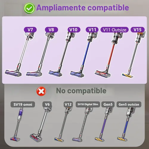 Miniatura 2 de Cabezal de Aspiradora de Liberación Rápida de Repuesto para Aspiradora Dy-son V7 V8 V10 V11 V15 y V11 Exterior de Accionamiento Directo Inalámbrica