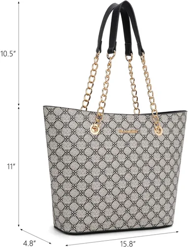 Miniatura 3 de Montana West Bolsa Tote para Mujeres Bolsos de Mano con Asa Superior de Cadena