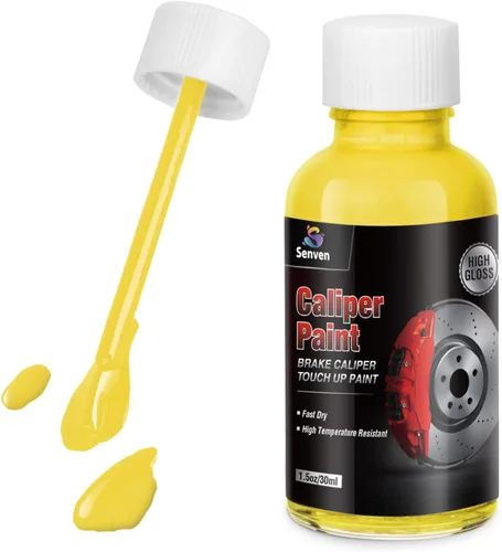 Miniatura 7 de Pintura para Pinzas de Freno Negra Caliper Touch Up Pintura de Reparación Negra Brillante Resistente al Calor de Alta Temperatura 1.5oz