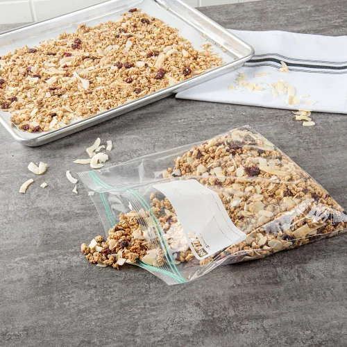 Miniatura 4 de Restaurantware Bag Tek - Bolsas de almacenamiento con cremallera de 1 galón, 25 bolsas desechables con cremallera, bolsas de plástico transparente a