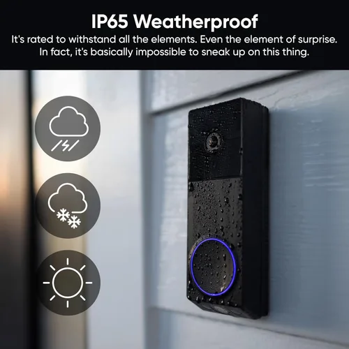 Miniatura 10 de WYZE Timbre inalámbrico Duo Cam con video (timbre incluido), funciona con pilas, video Full HD 2K, 2 cámaras (personas y paquete), audio de 2 vías