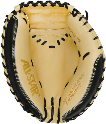 Miniatura 6 de All-Star Pro-Elite Guante Profesional de Béisbol para Receptor Negro y tostado