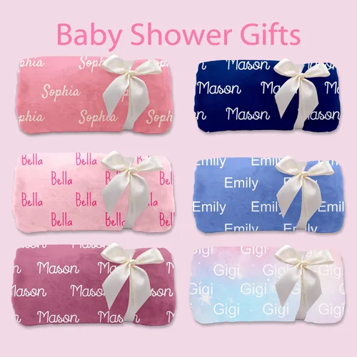 Miniatura 5 de DayOfShe Mantas personalizadas con nombre para niñas y niños, manta de baby shower, regalos personalizados con nombre para adolescentes, niñas