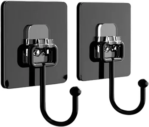 Ganchos adhesivos fuertes, ganchos de pared transparentes sin taladrar para cocina, baño y uso doméstico, ganchos adhesivos resistentes sin daños