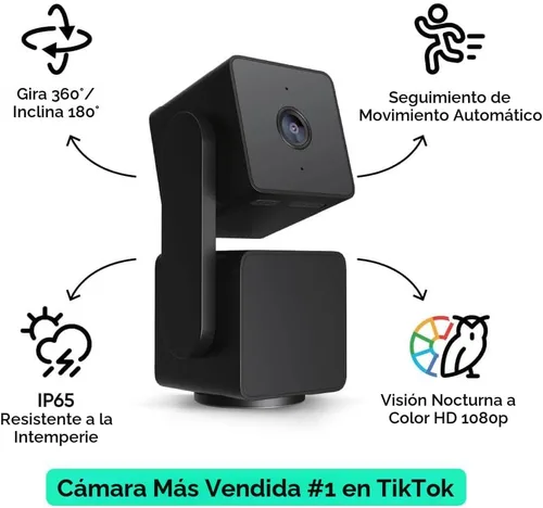 Miniatura 2 de WYZE Cam Pan v3 Interior/Exterior IP65 1080P 360° Pan/Tilt/Zoom WiFi Cámara de Seguridad Inteligente para el Hogar, Seguimiento de Movimiento