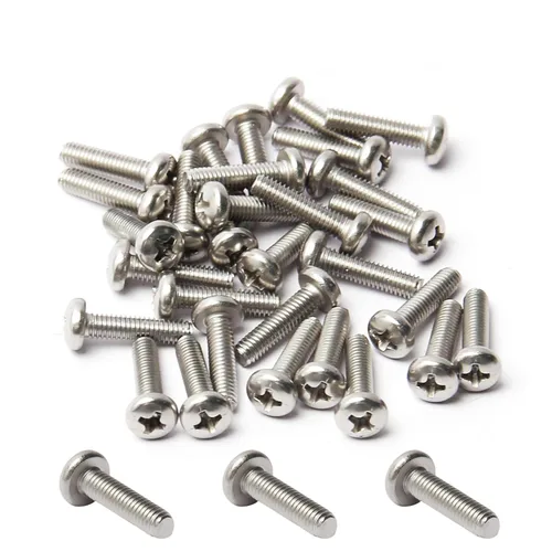 Miniatura 50 de Tornillos de máquina de jalar de perilla M4-0.028x0.197 in M4-0.028x0.197 in Tornillos de cabeza plana métrica Phillips Drive Tornillo de cabeza