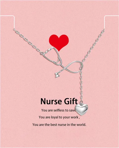 Dcfywl731 Collar de regalo de la semana de enfermeras para mujeres, regalo de agradecimiento de enfermería, regalos de graduación para ella, regalo