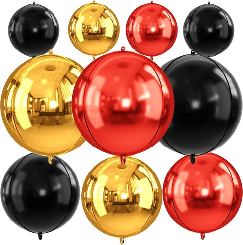 Miniatura 19 de Globos redondos de papel de aluminio para baloncesto, globos de helio 4D de 22 pulgadas, 18 pulgadas, 15 pulgadas, balón de baloncesto negro