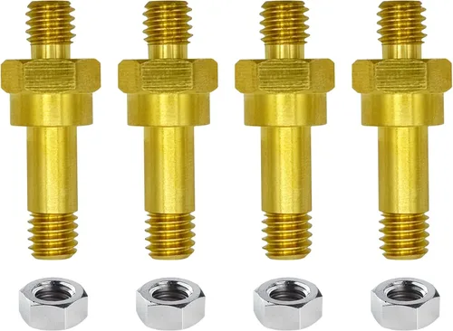 Miniatura 8 de Ampper 3/8"-16 y 3/8"-24 pernos de terminal de batería de poste lateral largo de latón, poste lateral estándar de batería extensor compatible