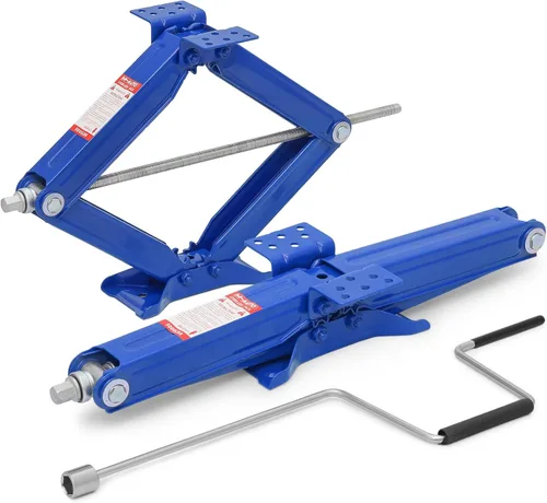 Miniatura 15 de M-AUTO Juego de 2 gatos de tijera de 2.5 toneladas para remolque de viaje, extensión máxima de 23.5 pulgadas, gatos estabilizadores de remolque