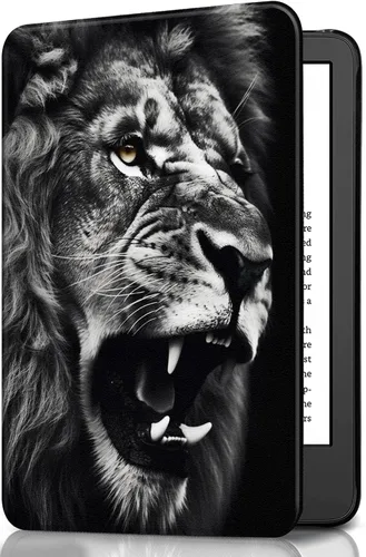 Miniatura 34 de Funda para Kindle básico de 6 pulgadas (11.ª generación), múltiples ángulos, piel sintética, delgada, con función de encendido y apagado automático