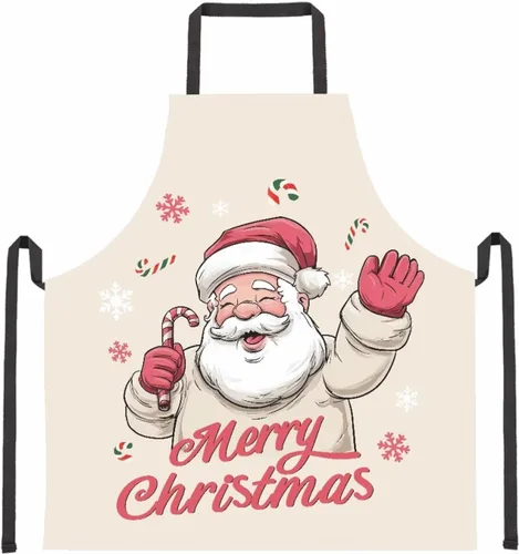 Miniatura 30 de Dreaweet Delantal de cocina unisex con cuello ajustable de Navidad