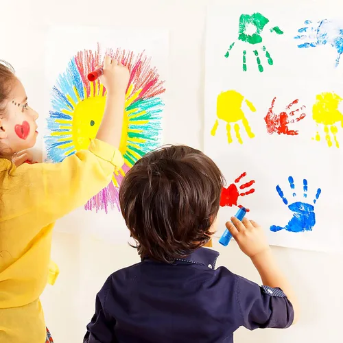 Miniatura 7 de Varillas de pintura al temple de 40 colores sólidos para niños, secado súper rápido, funciona muy bien en papel, madera, vidrio, lienzo de cerámica