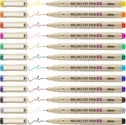 [12 colores] 05 micro, tinta de punta fina, bolígrafo multilínea, bocetos, anime, ilustración de artista/dibujo técnico, documentos de oficina