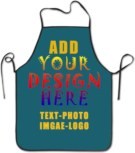 Miniatura 11 de Delantal personalizado personalizado para mujeres y hombres, delantales de cocina para cocinero, nombre personalizado, texto, logotipo, imagen