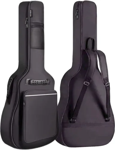 Miniatura 9 de GIGKOUKI Funda para guitarra acústica de 40 y 41 pulgadas, suave bolsa acolchada de 0.35 pulgadas, bolsa de guitarra impermeable clásica con lazo