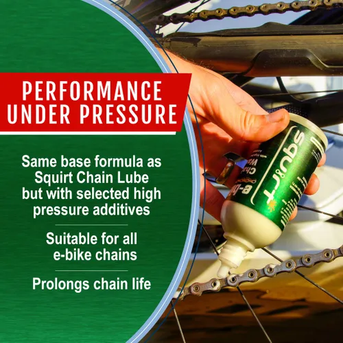 Miniatura 5 de Squirt Cera de cadena E-Bike de 4.1 fl oz con aditivos de alta presión para bicicletas eléctricas - Lubricante Ebike para condiciones húmedas