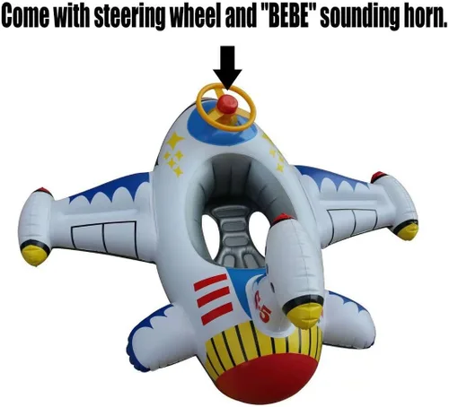 Miniatura 4 de Flotador inflable de la piscina del bebé del avión, flotador inflable de la natación del avión para el niño