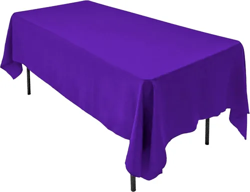 Miniatura 5 de AK TRADING CO. Mantel rectangular de poliéster de 60 x 102 pulgadas, fabricado en Estados Unidos, resistente a las arrugas, ignífugo, duradero
