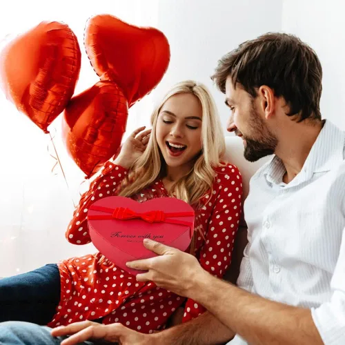 Miniatura 3 de Surakey Caja de regalo de rosas románticas con bonito oso de peluche y etiqueta I Love You en forma de corazón, pétalo de cuerpo de baño perfumado