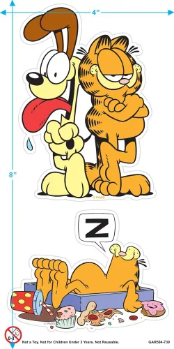 Miniatura 4 de Popfunk Camiseta y calcomanías clásicas de Garfield Paws Jaws Parody
