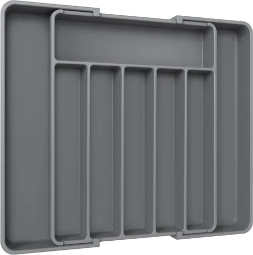 Miniatura 9 de Aujen Organizador de cubiertos – Organizador de cajones de cocina expandible, organizador de utensilios ajustable, bandeja de cubiertos