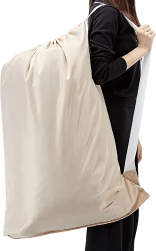Miniatura 7 de HOMEST Bolsa de Lavandería de Nylon XL con Correa, Organizador Grande de Ropa Sucia, Se Ajusta Fácilmente a un Cesto o Canasta de Lavandería, Puede