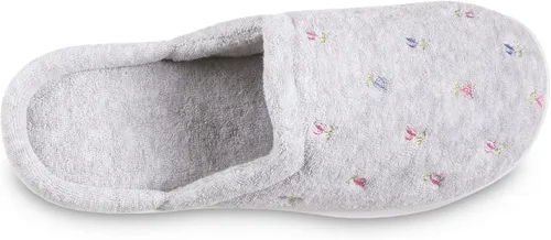 Miniatura 5 de isotoner Pantuflas de rizo para mujer con espuma viscoelástica para mayor comodidad en interiores y exteriores