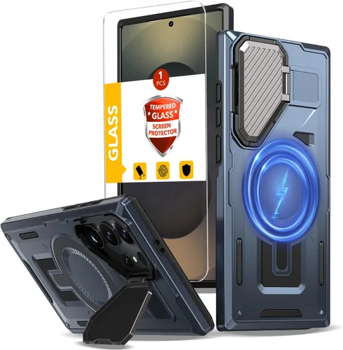 Miniatura 19 de Funda magnética para Google Pixel 9A compatible con cargador inalámbrico MagSafe, para Pixel 9A, funda de teléfono integrada de 360 °, con 2