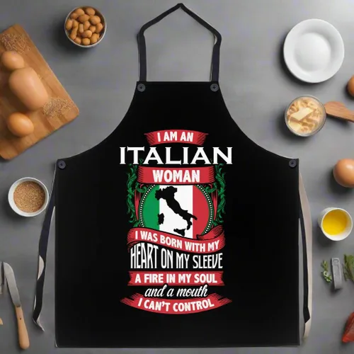 Miniatura 4 de P.S. I Love Italy Delantal italiano para mujer – Delantal italiano con diseño fresco y lindo para hombres y mujeres