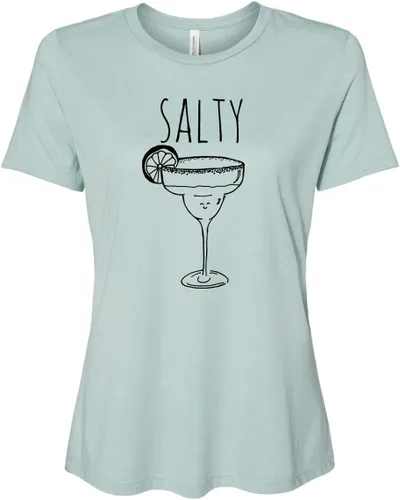 Miniatura 23 de Cute Women's Screen Printed Crew Neck Tee, Shirts With Sayings, Dusty Blue or Olive