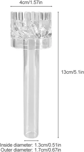 Miniatura 2 de DONGKER Tubo de lirio de acuario, desnatador de superficie acrílica para tanque de acuario de 5 pulgadas/8 pulgadas (16/0.866 in)