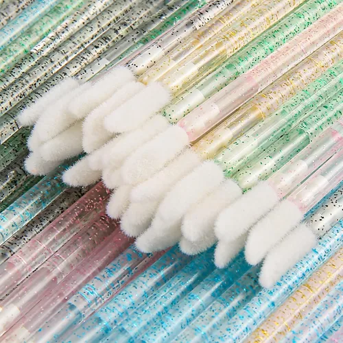 Miniatura 2 de 500 piezas desechables CrystaLip Brush aplicadores de brillo de labios, varitas de brillo de lápiz labial para cuidado de labios y kits