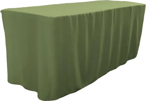 Miniatura 10 de LA Linen Mantel ajustable de popelina de poliéster, 96.2 in de largo x 30.0 in de ancho x 76.2