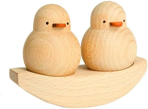 Decoración del hogar, decoración decorativa, amistad, esculturas de animales de pato talladas a mano, adorno de estatua de madera, regalo creativo,